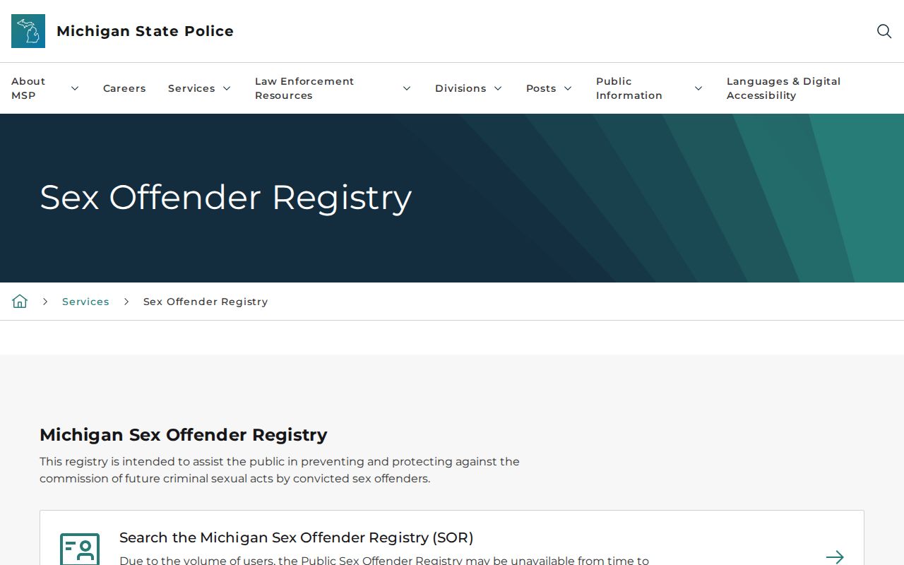 Chippewa County released record photo limits in Michigan registry information